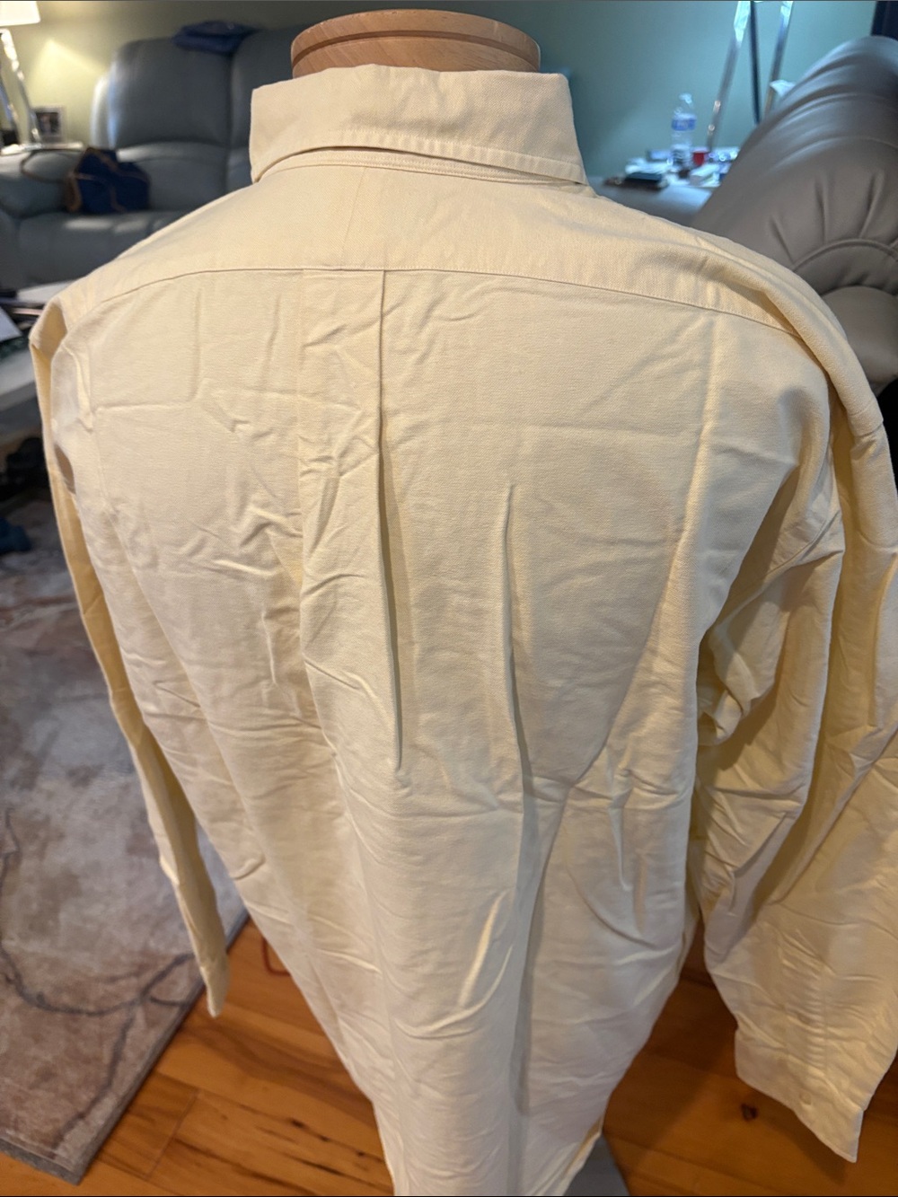 Ralph Lauren Pale Yellow Button-Down Oxford Shirt with Pocket - Picture 3 of 4
